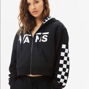Vans cropped zip up hoodie